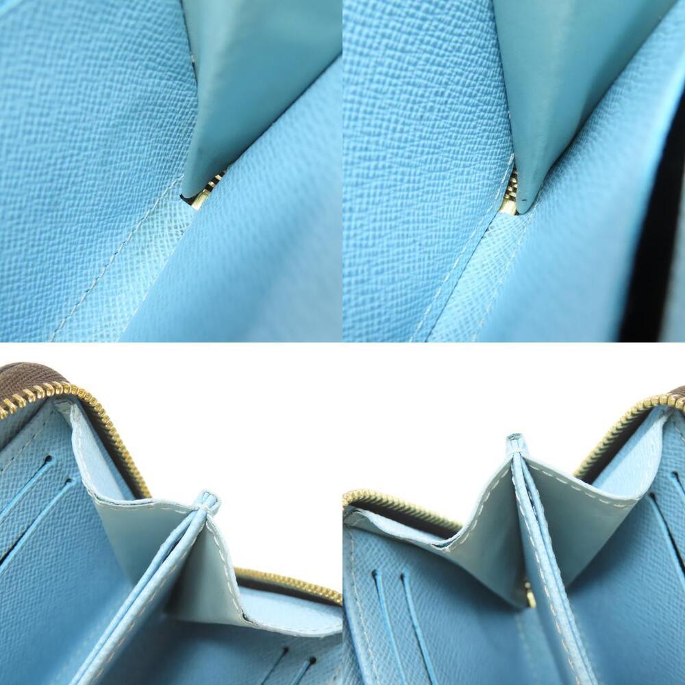 Louis Vuitton Zippy Wallet Coin Purse Sun Yitian Wallet Canvas Blue White